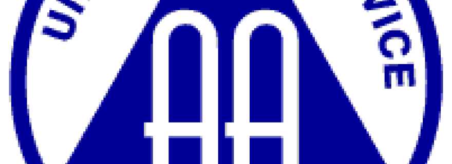 aa logo in blue