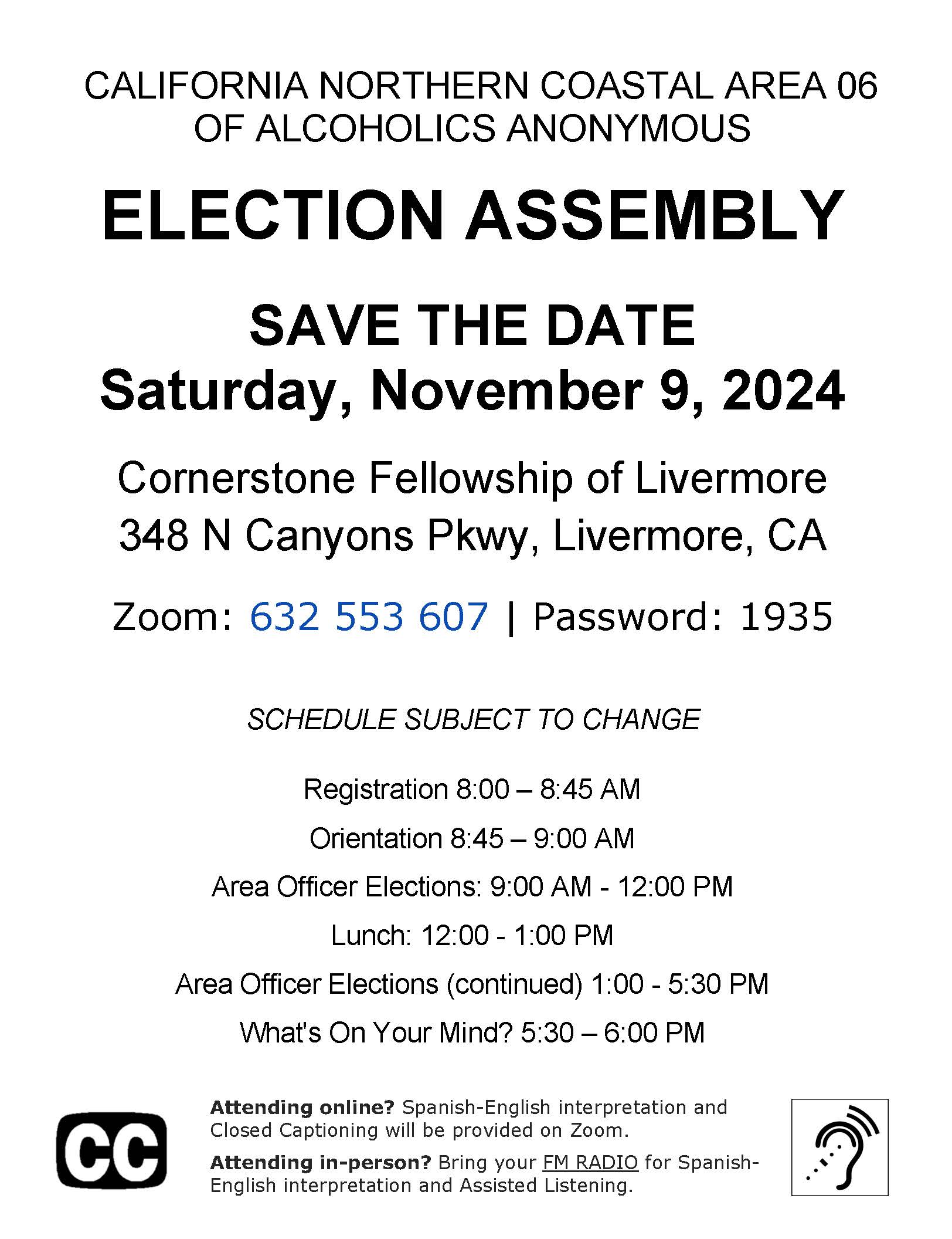 CNCA06 Election Assembly 2024