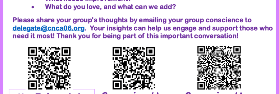 "AA Media Blitz, We Value Your Voice!" Flyer. QR Codes to visit media resources for review.