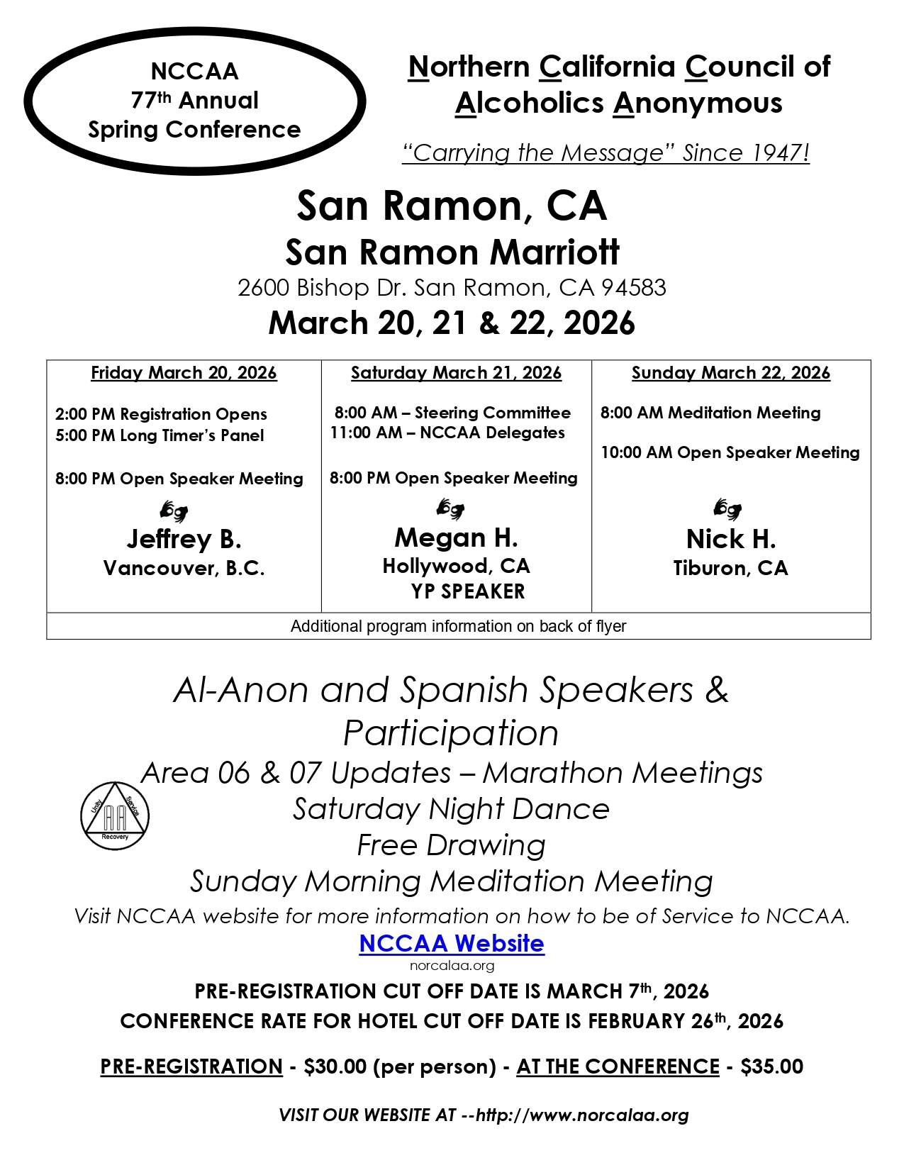 NCCAA 77th Annual Spring Conference