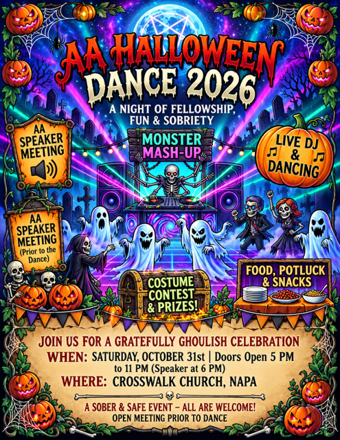 AA Napa Dance 2026 – Saturday, October 31st, 2026