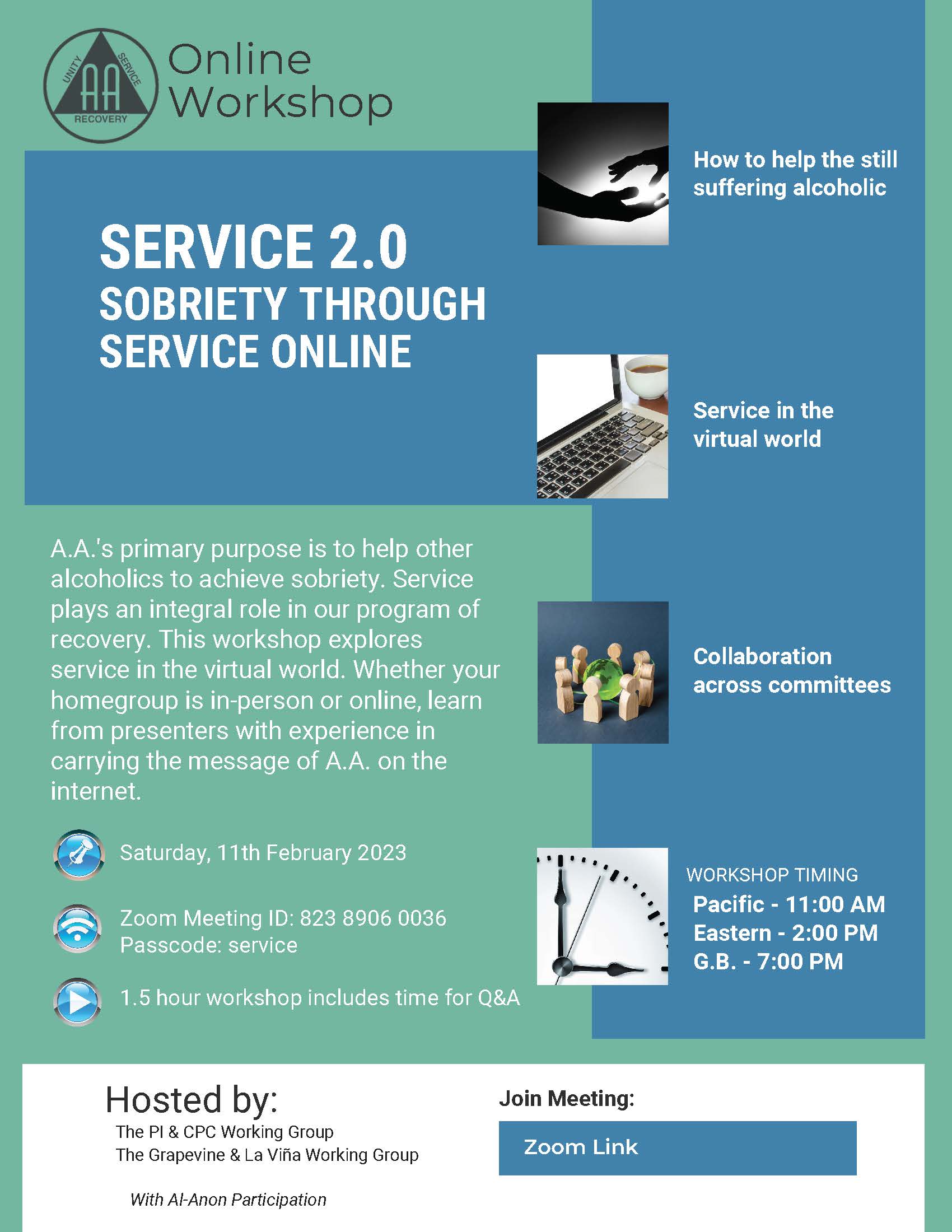 Service 2.0 Sobriety Through Service Online